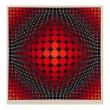 Victor Vasarely, Tettye, 1978, Screenprint in colors on wove paper
