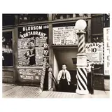 Berenice Abbott, Blossom Restaurant, 103 Bowery, Manhattan, 1935, Gelatin silver print; signed 'Berenice Abbott' in pencil on the mount, the photographer's '50 Commerce St' inkstamp on the verso; mounted