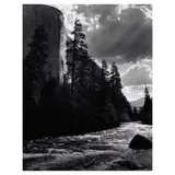Ansel Adams, El Capitan, Merced River, Clouds, Yosemite National Park, California