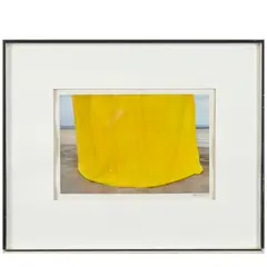John Batho, Deauville II, La Bache Jaune et la Plage, 1979, Four-color carbon print; signed 'John Batho' in ink lower right