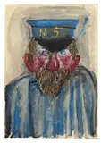 Otto Dix, Dienstmann N 5, 1923, Aquarell auf Papier