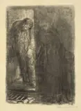 Kneipe by Käthe Kollwitz, 1908, Kohle auf Ingres-Bütten (Wasserzeichen: A L [im Gürtel]), sold May 2013