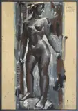 Markus Lüpertz, Maillol, 1976, Leimfarbe auf Leinwand