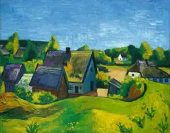 Mittag im Dorf by Max Pechstein, 1930, Öl auf Leinwand, sold May 2011