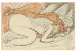 Max Beckmann, Jupiter und Jokaste, 1946, Aquarell, Bleistift und Tuschfeder auf Bütten