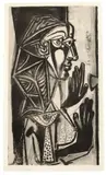 Pablo Picasso, La Femme à la Fenêtre, 1952, Aquatinta auf Velin, auf Papier aufgezogen