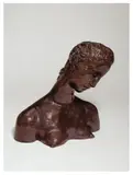 Wilhelm Lehmbruck, Büste der Knienden, 1912, Bronze mit brauner Patina. Höhe: 43,5 cm (17 ⅛ in.)