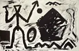 alpha gamma by A. R. Penck, 1980, Acryl auf Leinwand, sold Nov 2007