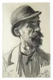 Adolph von Menzel, Mann mit Hut