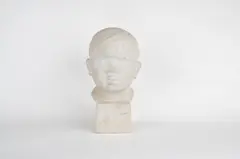 Karel Lenhart, Head of a Boy, 1930s, carrara marble