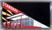 Vik Muniz, Standard Station (Night) After Ed Ruscha (from Pictures of Cars), 2008, Chromogenic print