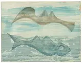 Knud Merrild, Fish & Fowl, c. 1934, Watercolor on paper