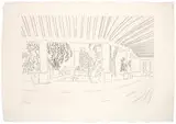 David Hockney, Mexican Hotel Garden, 1984, Etching on John Koller handmade paper