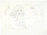 David Hockney, Ann in the Studio, 1984, Etching on Rives BFK paper