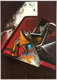 Jay DeFeo, Apex, 1982, Oil and tape on canvas