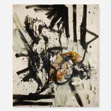 Alfred Leslie, Untitled, 1957, oil, assemblage on canvas