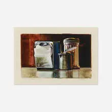 Diner Objects by Ralph Goings, 1991, watercolor and gouache on board, sold Sep 2023