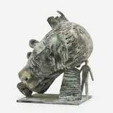 Mimmo Paladino, Bust, 1998, patinated bronze