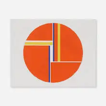 Ilya Bolotowsky, Untitled (Orange Tondo), 1973, oil on wood