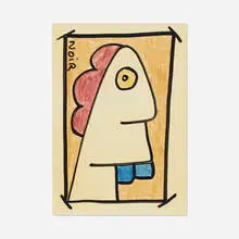 Thierry Noir, Untitled, ink on postcard