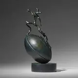 Barry Flanagan, Rugby Sculpture, 2007, cast bronze