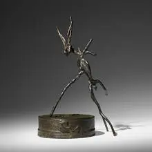 Hare Theme C III by Barry Flanagan, 2002, cast bronze, sold Sep 2023