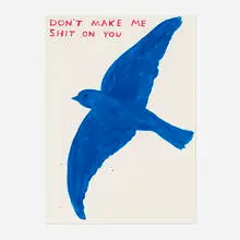 Untitled by David Shrigley, 2021, acrylic on paper, sold Sep 2023