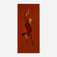 Abstraction by Joseph Meierhans, acrylic on board, sold Jul 2023