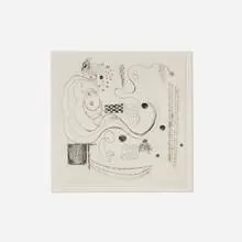 Hilla Rebay, Playful Lines and Shapes, etching