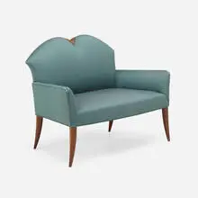 John Dunnigan, Settee, c. 1995, rayon, purpleheart wood