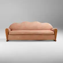 John Dunnigan, Snake Back sofa, c. 1995, upholstery, cherry