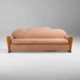 John Dunnigan, Snake Back sofa, c. 1995, upholstery, cherry