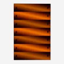 Brian Zink, Composition in Orange, Ochre and Black, 2000, vinyl decals on Plexiglas