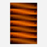 Brian Zink, Composition in Orange, Ochre and Black, 2000, vinyl decals on Plexiglas