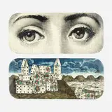 Piero Fornasetti, Occhi and Città di carte trays