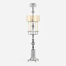 Tommi Parzinger, Floor lamp, model 26, c. 1965, enameled iron and steel, lacquered paper