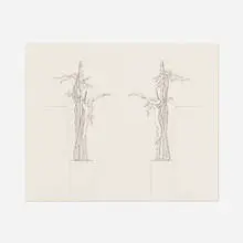 Albert Paley, Proposal for a Sculpture for the Wortham Center for the Performing Arts, Houston, 1986, graphite on paper