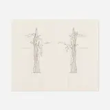 Albert Paley, Proposal for a Sculpture for the Wortham Center for the Performing Arts, Houston, 1986, graphite on paper
