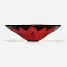 Duncan McClellan, Large bowl, hand-blown and acid-etched glass