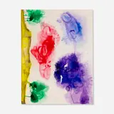Bill Alpert, Colorful Abstraction, ink and acrylic on paper laid to board