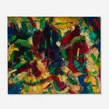William Buchanan, Abstract Composition, oil on canvas board
