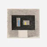 Burgoyne Diller, Abstract Composition, graphite and colored pencil on paper
