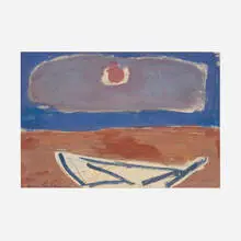 James Lechay, Beach, gouache on paper