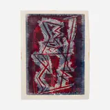 Josef Zenk, Song and Dance, woodcut in colors