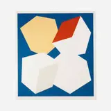 Charles Hinman, Untitled, 1976, screenprint in colors with embossing