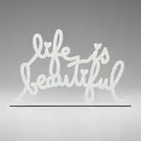 Thierry Guetta, Life is Beautiful III (White), 2022, enameled steel