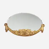 Art Déco, Mirror, c. 1930, gilt and painted wood, mirrored glass