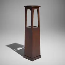 Limbert, Rare and Early pedestal, model 242, c. 1905, oak