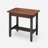 Inlaid table by Gustav Stickley, c. 1907, maple, copper, ebony, fruitwood, sold Mar 2026