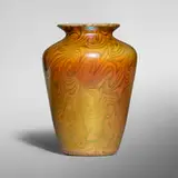Free Hand King Tut vase by Imperial Glass Company, c. 1925, hand-blown glass, sold Mar 2026